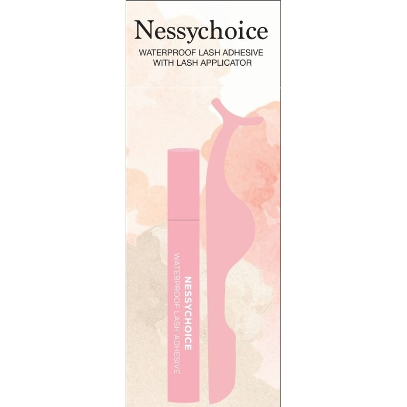 Nessychoice waterproof lash adhesive with lash applicator กาวติดขนตาปลอม