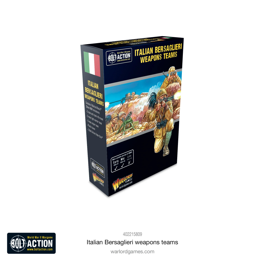 (พร้อมส่ง) WARLORD GAMES: Bolt Action - Italian Bersaglieri weapons teams