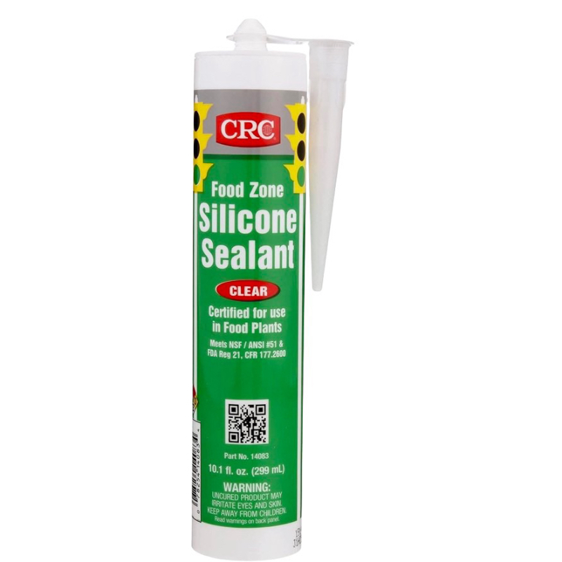CRC FOOD ZONE SILICONE SEALANT Clear 298ML - FZ14083  ซิลิโคนยาแนว (สีใส) สำหรับอุตสาหกรรมผลิตอาหาร