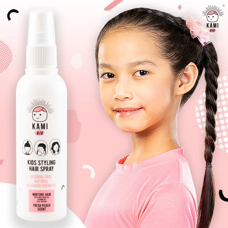 KAMI KID สเปรย์เก็บลูกผม สเปรย์แต่งผมเด็กสูตรธรรมชาติสูตรน้ำ