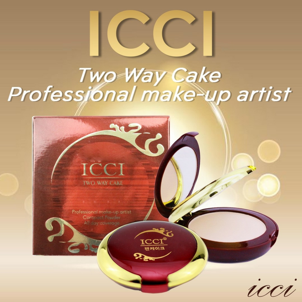 ICCI Two Way Cake [No.1921] แป้งพัฟ 2 ชั้น เนื้อเนียน ติดทนยาวนาน ปกปิดรอยด่างดำ เพิ่มความกระจ่างใส