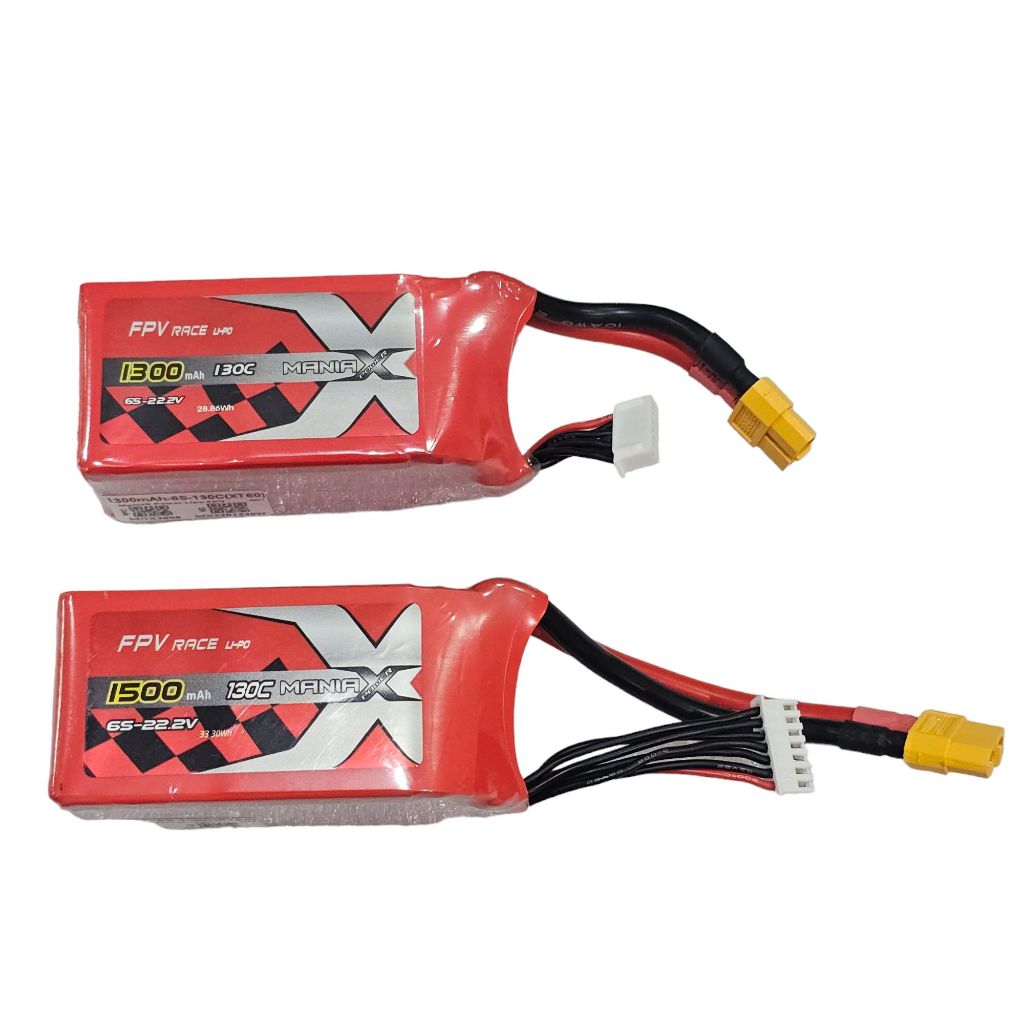 [แบตเตอรี่] Maniax (4S 14.8V) 1300mah 1500mah 30C (6S 22.2V) 1300mah 1500mah 30C ปลั๊ก XT60