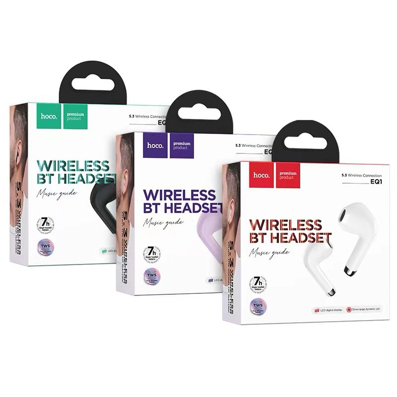Hoco EQ1 หูฟังบลูทูธTWS ไร้สาย ออกกำลังกาย BT V5.3 Easy sound sports earphones