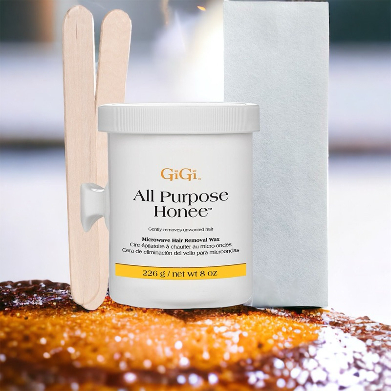 GiGi All Purpose Honey Wax / จีจี้ ออลเพอร์โพส ฮันนี่ เเว็กซ์ ใช้งานกับเครื่องไมโครเวฟ ใช้กำจัดขน