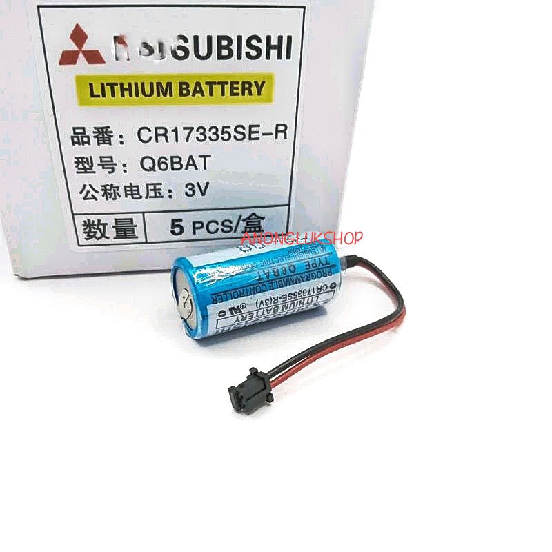 CR17335SE-R 3V /Q6BAT Mitsubishi แบตเตอรี่ลิเธียม PLC อุปกรณ์ Q series ระบบ CNC