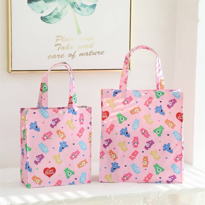 กระเป๋าผ้า ถุงผ้า กระเป๋าใส่กล่องข้าว Sanrio กันน้ำ มีฐานกระเป๋าให้