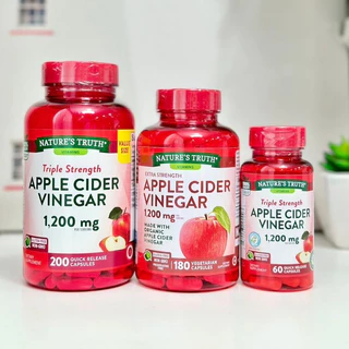 Nature's Truth Apple Cider Vinegar 1200 mg ขนาด60/180/200เม็ด จาก USA 🇺🇸