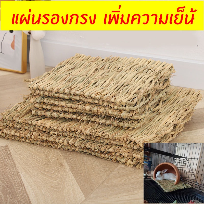 ที่นอนหญ้าแห้ง สัตว์กินได้ แผ่นรองกรง เพิ่มความเย็น รองกรงกระต่าย รองกรงเม่นแคระ รองกรงแพรี่ด๊อก รองกรงกระรอก รองกรงชูกา