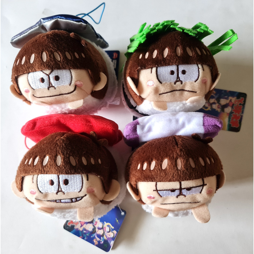 ของสะสมอนิเมะ แฝด 6 โอโซมัตซึ ซัง Osomatsu san Plush Doll Mochi Sushi Toy Model Strap Keychain Japan