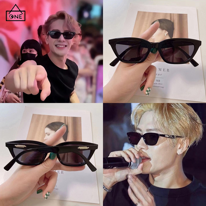 COD❤️แว่นกันแดดแฟชั่นเกาหลีตาแมวป้องกันรังสียูวีสไตล์ฮิปฮอปแว่นกรองแสงผู้ชายและผู้หญิงเข้ากับทุกการแต่งกาย-a.one