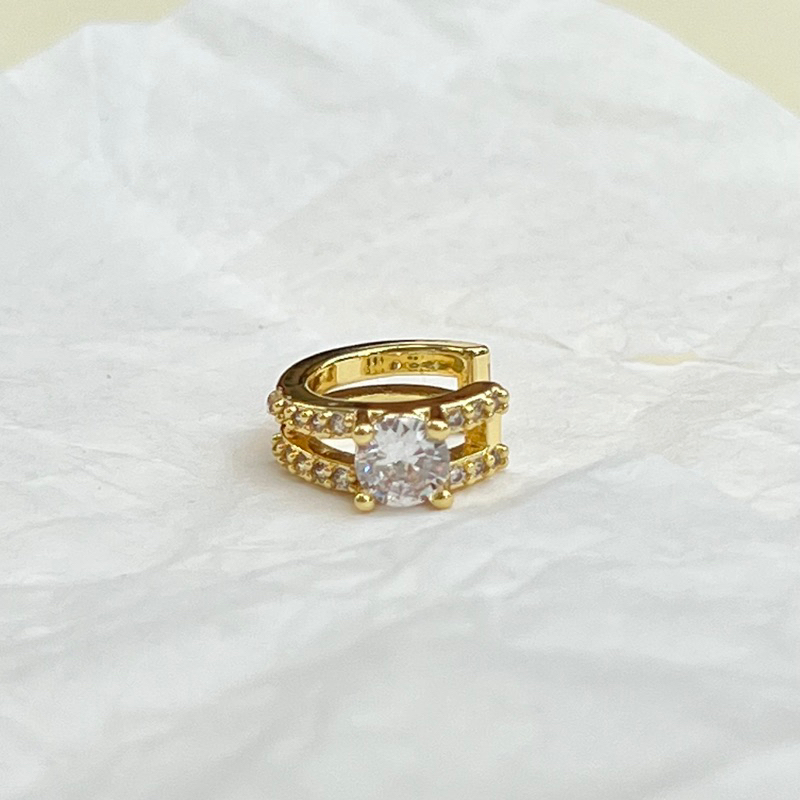 brass+14k เอียคัฟ Casey ear cuff