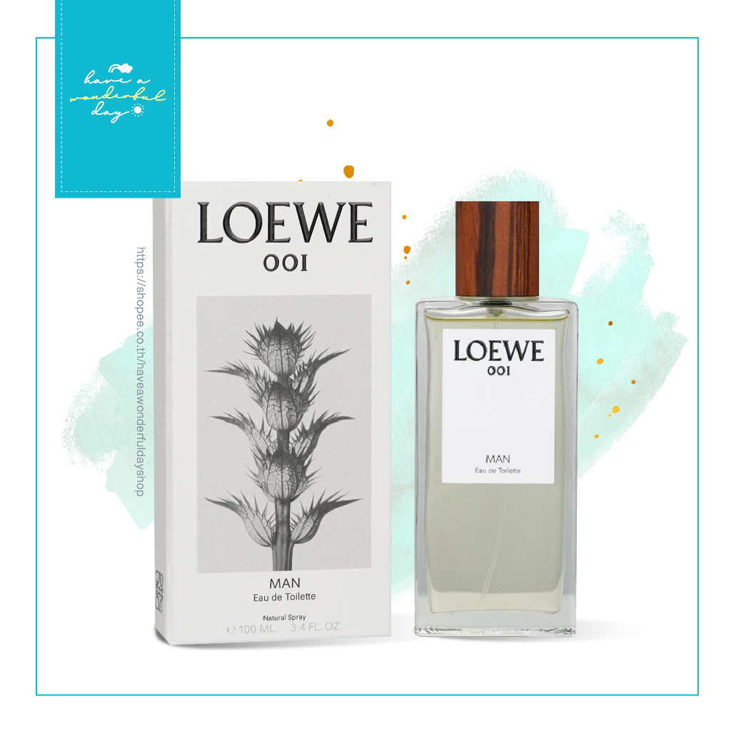 แท้ 💯% Loewe 001 Man Eau De Parfum Spray 100ml/3.3oz น้ำหอมสำหรับคุณผู้ชายที่มีบุคลิกสง่างามและน่าค้