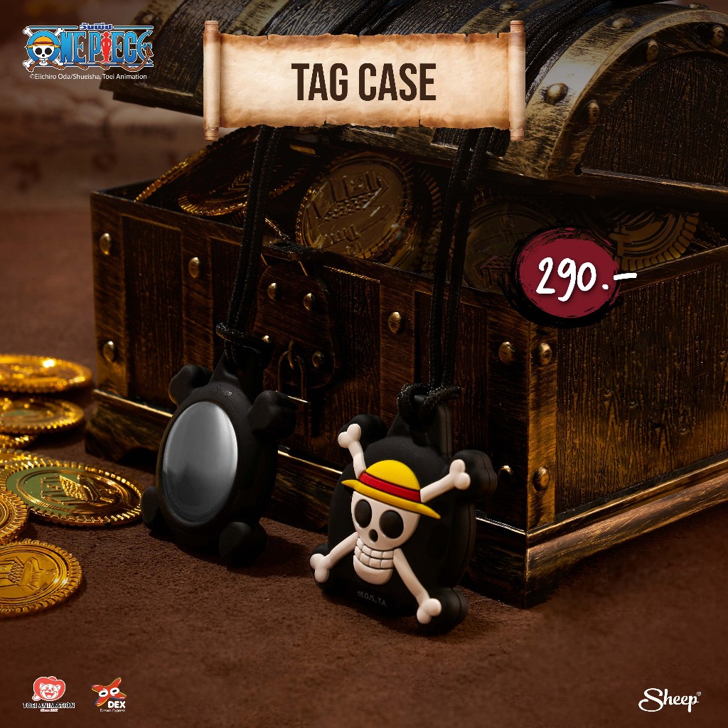 [One Piece Limited Collectio] Tag case เคสมีห่วงห้อย สำหรับหุ้ม Tag ติดตาม ช่วยกันกระแทก ลายวันพีช One Piece ลิขสิทธิ์