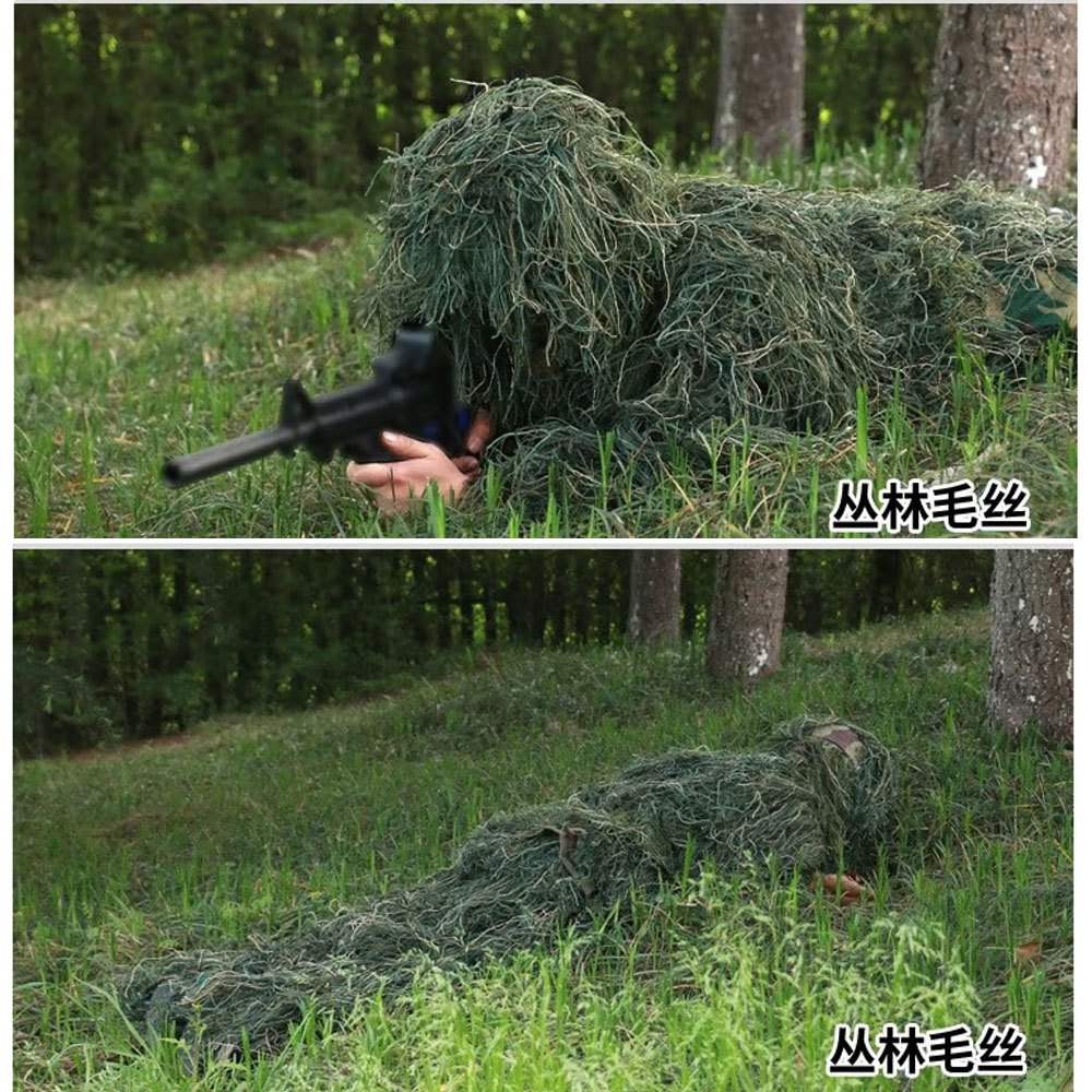 FYP เสื้อคลุมกลางแจ้ง ลายพรางซุ่ม สำหรับล่าสัตว์ เข้าป่า กางเต็นท์ 3D Ghillie Suit - รูปที่ 5
