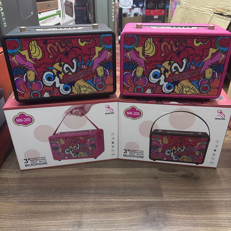 NEW ใหม่ล่าสุด MN-205 ลายน่ารัก ลำโพงบลูทูธไร้สาย พกพา  เบสหนัก