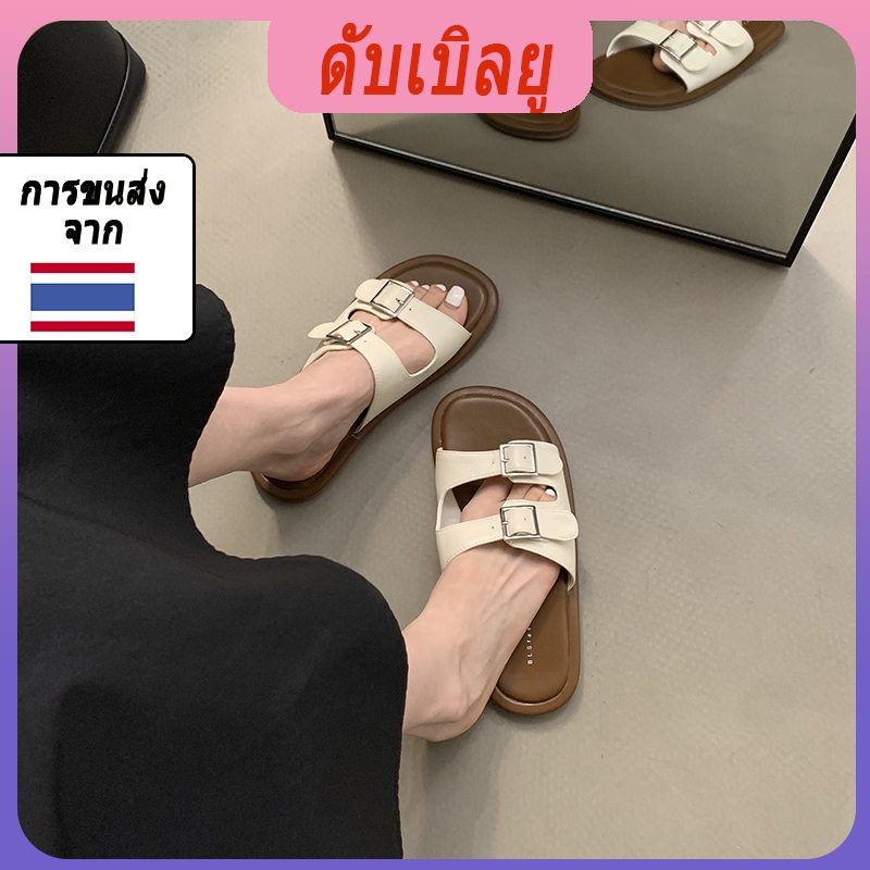 ผู้หญิงฤดูร้อนรองเท้าแบนแฟชั่นสบายสบายๆรองเท้าแตะนุ่มฤดูร้อนกลางแจ้งทั้งหมดตรงกับชายทะเลรองเท้าแตะชายหาด