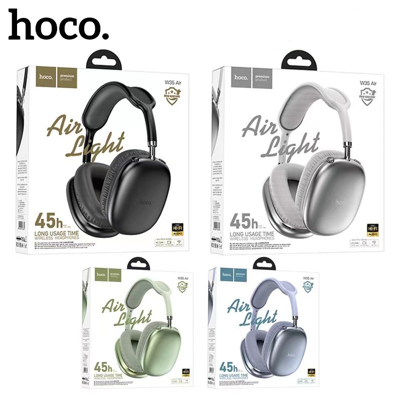 Hoco W35 Air หูฟังบลูทูธครอบหู Headphones Bluetooth headset BT V5.3 ชิป:JL7006F4 ใช้ได้ต่อเนื่อง45ชม. (แท้100%)