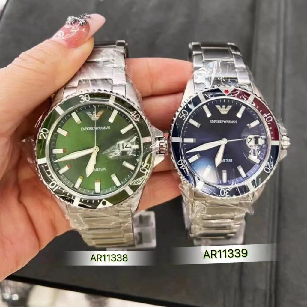 ของแท้100% EMPORIO ARMANI AR11338 AR11339 Mens Diver Chronogrph