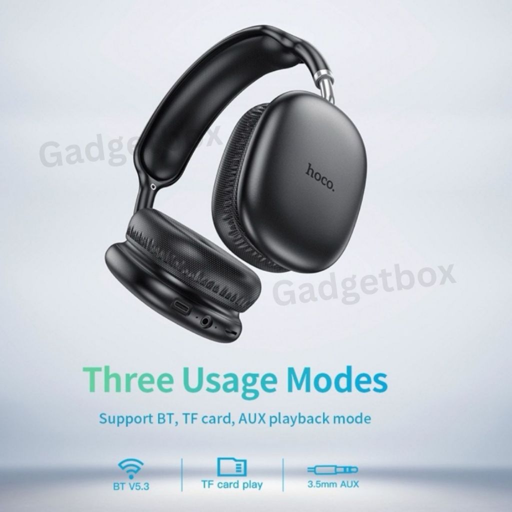 HOCO W35 Air หูฟัง​ Bluetooth 5.3​ ไร้สาย​ แบบครอบหู​ 400MAh Wireless Headphone ราคา ถูกที่สุด ดีลบีเคเค แกลเลอรีภาพที่ 4