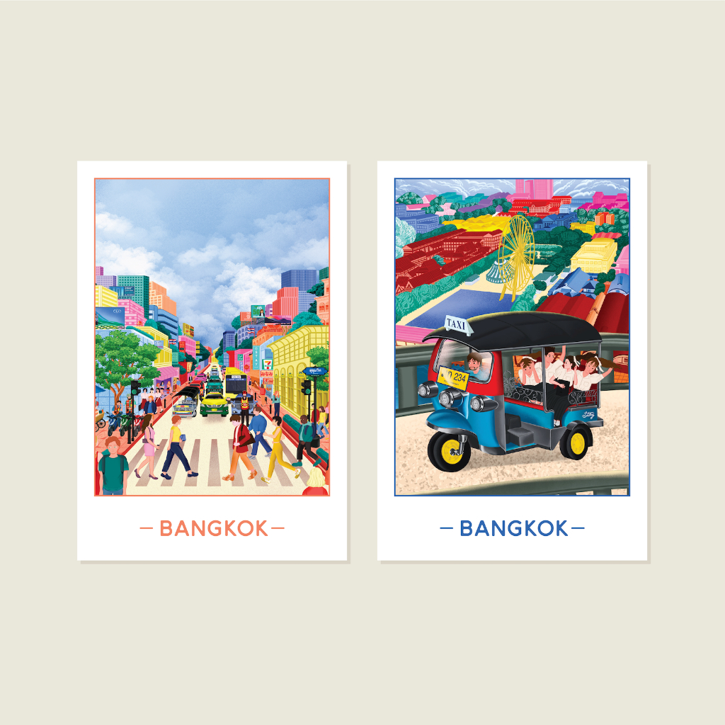 โปสเตอร์ถนนสุขุมวิท/ตุ๊กตุ๊ก - Stay Bangkok Poster Vol.2