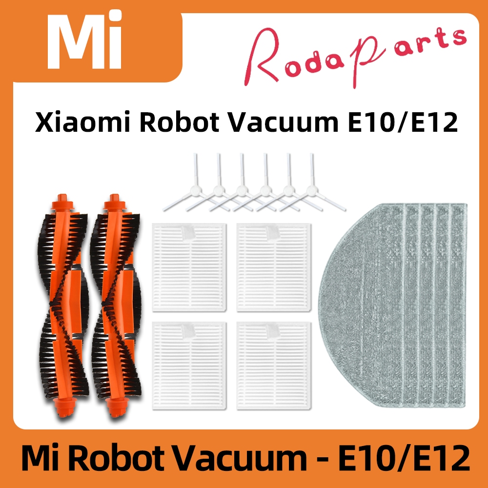 อุปกรณ์ Xiaomi Robot Vacuum E10 / E12 หุ่นยนต์ดูดฝุ่น ผ้าถู ฟิลเตอร์ แปรงปัดข้าง ชุดอะไหล่ Filter Side Brush Mop