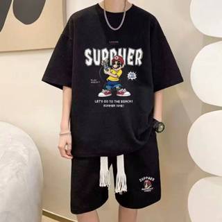 SH08 ชุดเซตขาสั้นผู้ชาย ES.SHOP28 ชุดผู้ชาย แฟชั่น สไตล์เกาห…