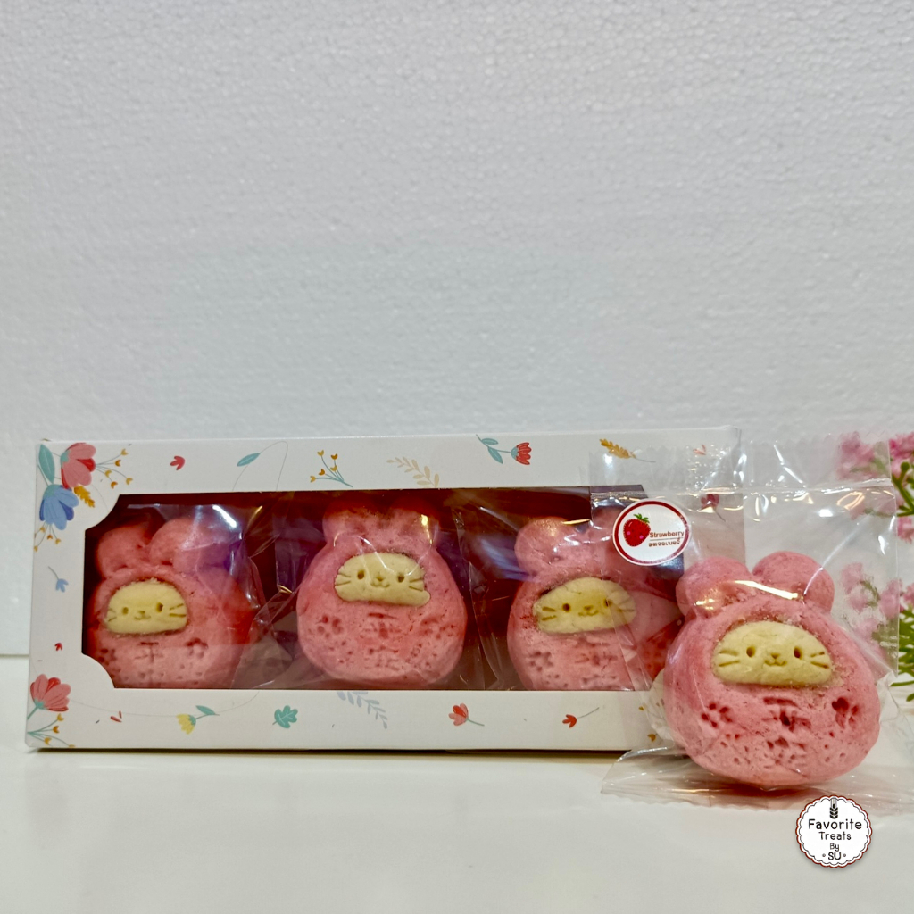 ชีสทาร์ต เนยสดแท้ ครีมชีสชั้นดี เกรดนำเข้า ลายกระต่ายสุด cute ไส้สับปะรด และสตรอว์เบอรี่  โดย Favorite Treats by SU