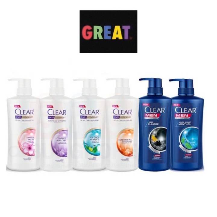 Clear แชมพูบำรุงหนังศรีษะ ชาย/หญิง370-400ml