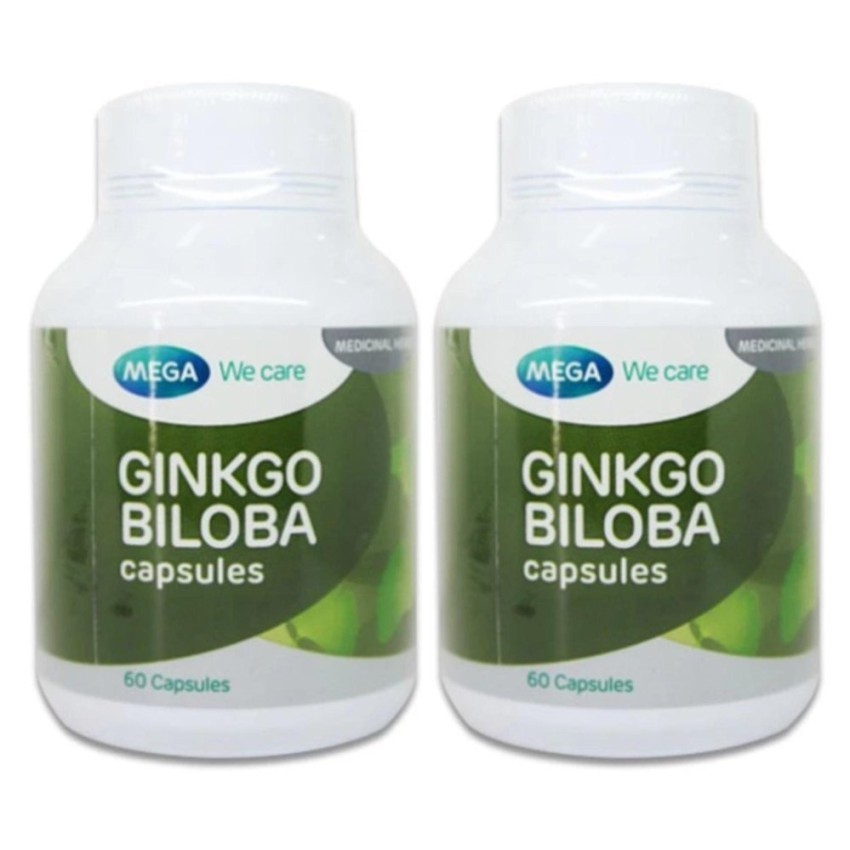 !Mega We Care Ginkgo Biloba 60 เม็ด (1 กระปุก) เมก้า วี แคร์ สารสกัดจากใบแป๊ะก๊วย