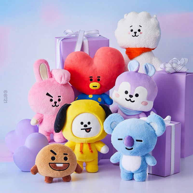 [พรีออเดอร์] BT21 Medium Standing Doll / BABY Flat Face Cushion ของแท้ อ่านรายละเอียดก่อนสั่งซื้อนะคะ