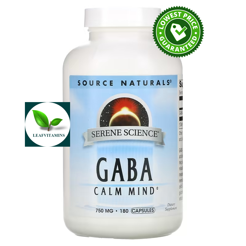 Source Naturals, Serene Science, GABA Calm Mind, 750 mg / 180 Capsules