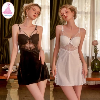 SexyNight 🌜🌜 ชุดนนอนsexyชุดเย็ด 👗👗 ชุดผ้าซาติน 💓💓 เนื้อผ้าไฮเอนด์สวมใส่สบาย 🚛🚛 พร้อมส่ง（H9064）
