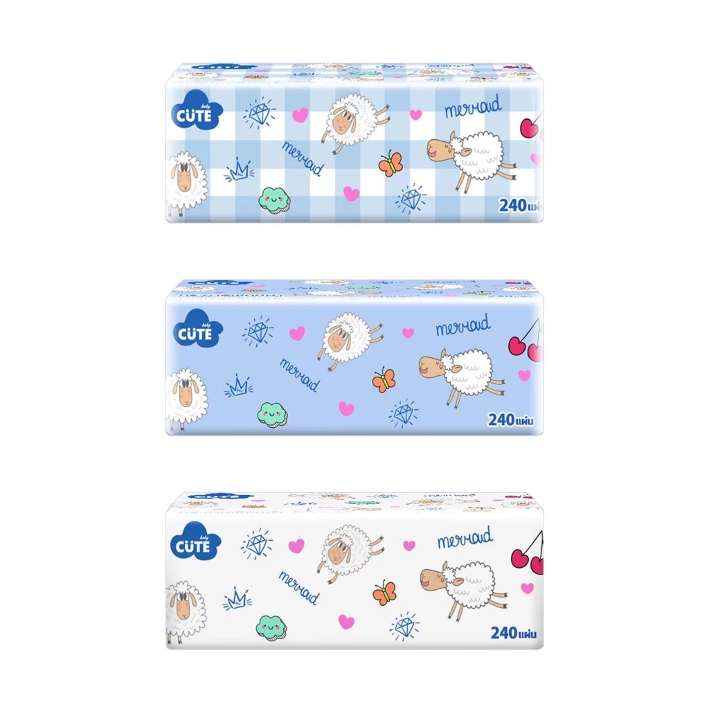 （พร้อมส่ง)กระดาษทิชชู่ 1 มัด/5 ห่อ(ห่อนึงละ 240 แผ่น) หนา 3 ชั้น ทิชชู่ทำความสะอาด - รูปที่ 3