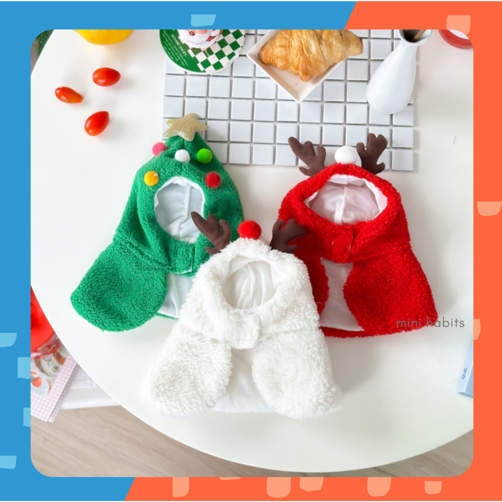 [🚚 พร้อมส่ง] หมวกสำหรับสัตว์เลี้ยง Christmas First Time Headband หมวกคริสต์มาสแมว หมา