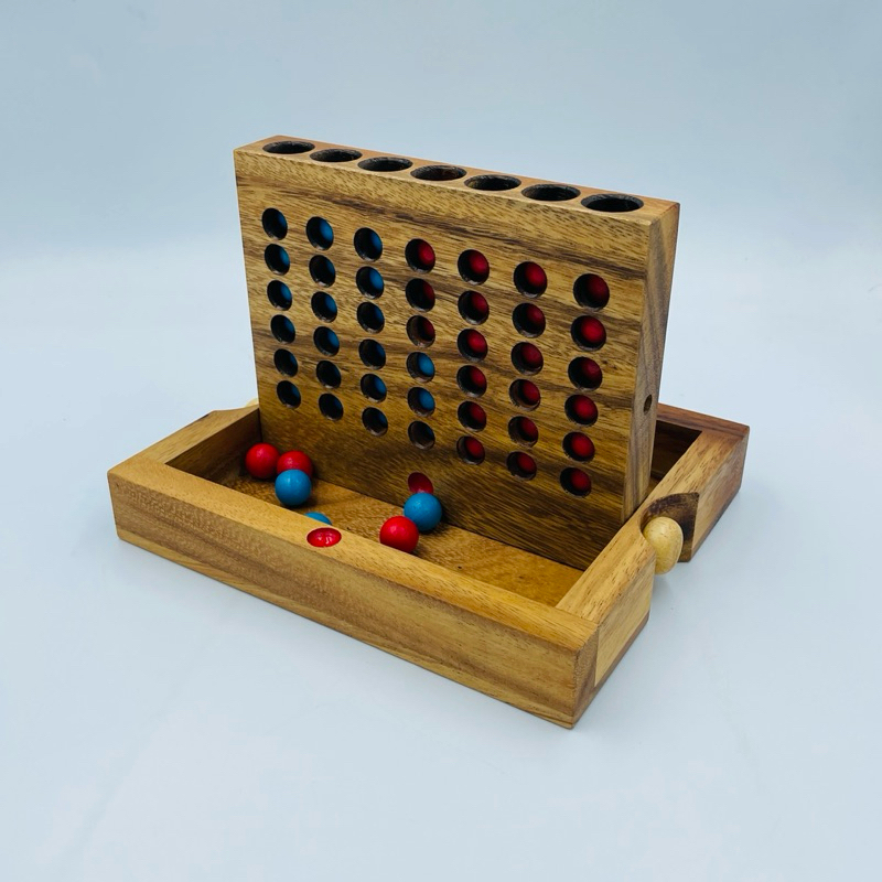 ของเล่นไม้ เกมไม้บิงโก เกมครอบครัว เกมไม้ เกมฝึกทักษะ เกมฝึกสมอง connect 4 Game Intelligent Toy Brain Teaser Puzzle