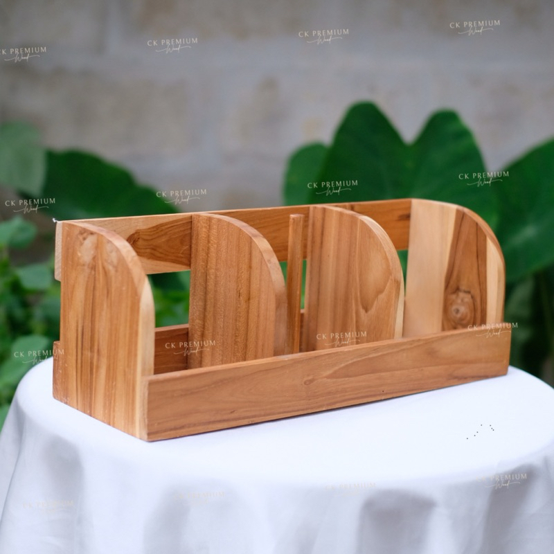 กล่องใส่แก้ว กาแฟ ใส่หลอดดูด ใส่ฝา 3ช่อง 🔸พร้อมส่ง🔸ที่วางแก้ว ที่เสียบแก้ว ที่เสียบฝา - รูปที่ 3