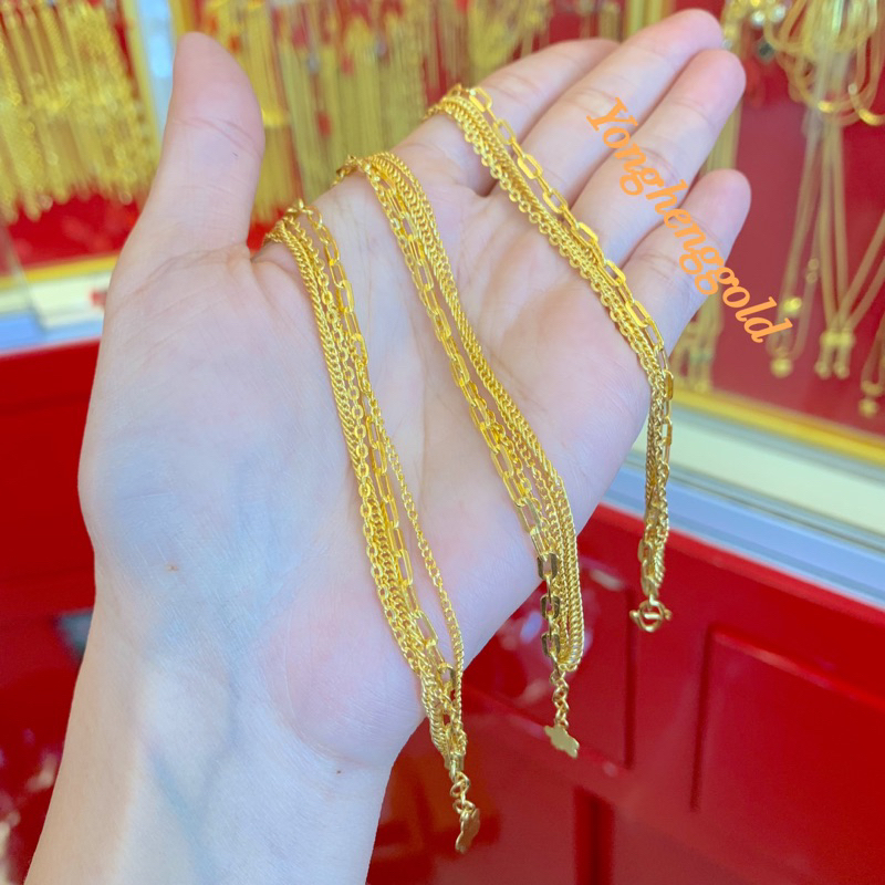 สร้อยข้อมือทอง1สลึง Yonghenggold สายคู่ ทองคำแท้96.5%