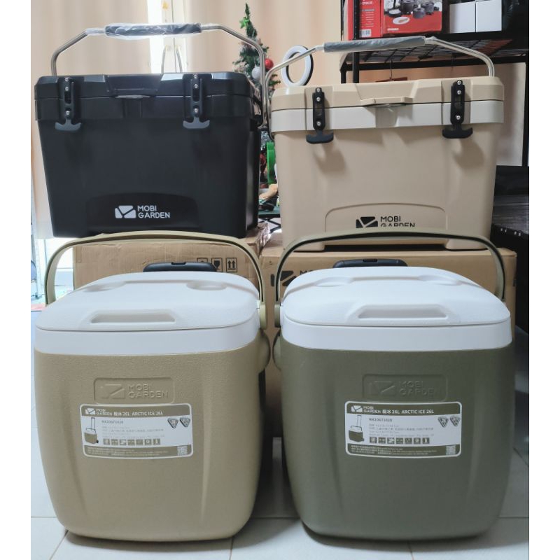 พร้อมส่งแล้วในไทย กระ​ติกน้ำแข็ง​ Mobi​Garden ขนาด25ลิตร​ และ​ 26 ลิตรแบบล้อลาก​ แถมฟรีเจลเย็น