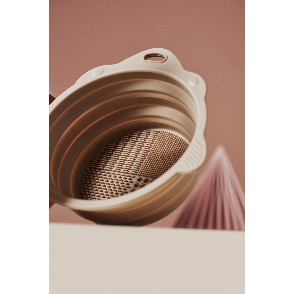 SUPERMOM l Foldable Makeup Brush Cleaning Bowl ถ้วยซิลิโคนสำหรับล้างแปรงแต่งหน้า แบบพับได้