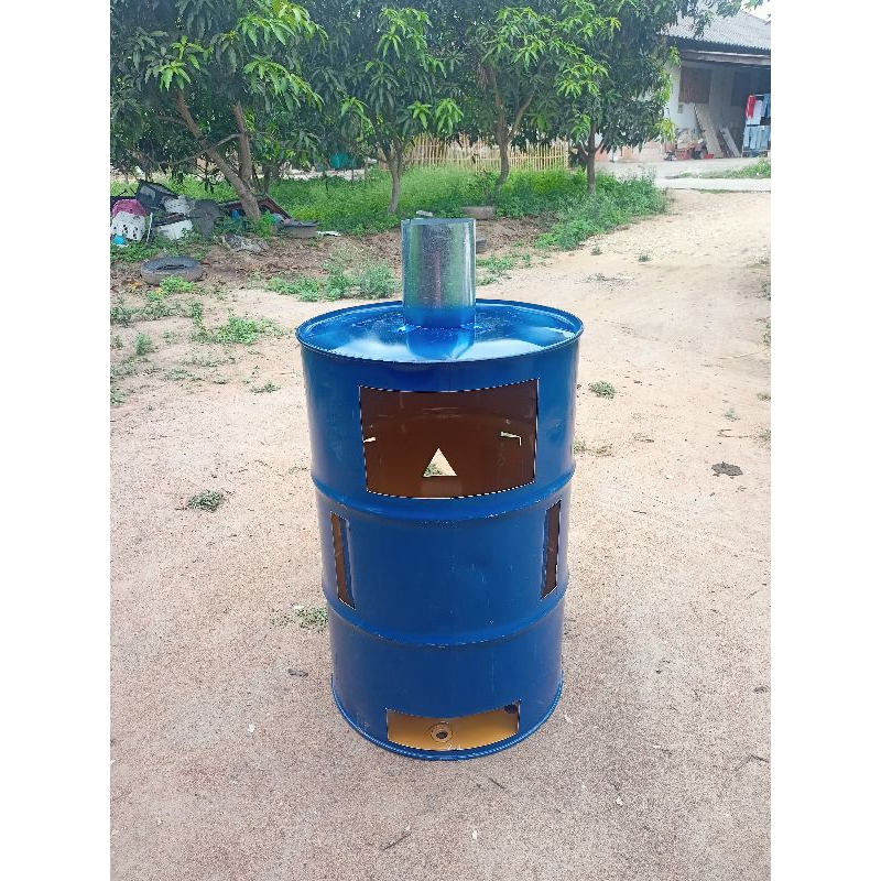 เตาเผาขยะ #ถังเผาขยะ #ถังเผาขยะไร้ควัน ท่อสูงพิเศษกว้าง 6นิ้ว เพิ่มระบบ กระจายอากาศ  ช่วยลดมลพิษ  ขน