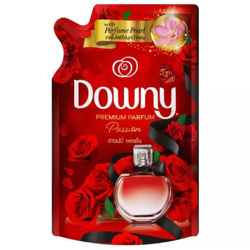 Downy ดาวน์นี่ น้ำยาปรับผ้านุ่มสูตรเข้มข้น ถุงเติม กลิ่นแพชชั่น 470 ml. Laundry Softener Passion Per