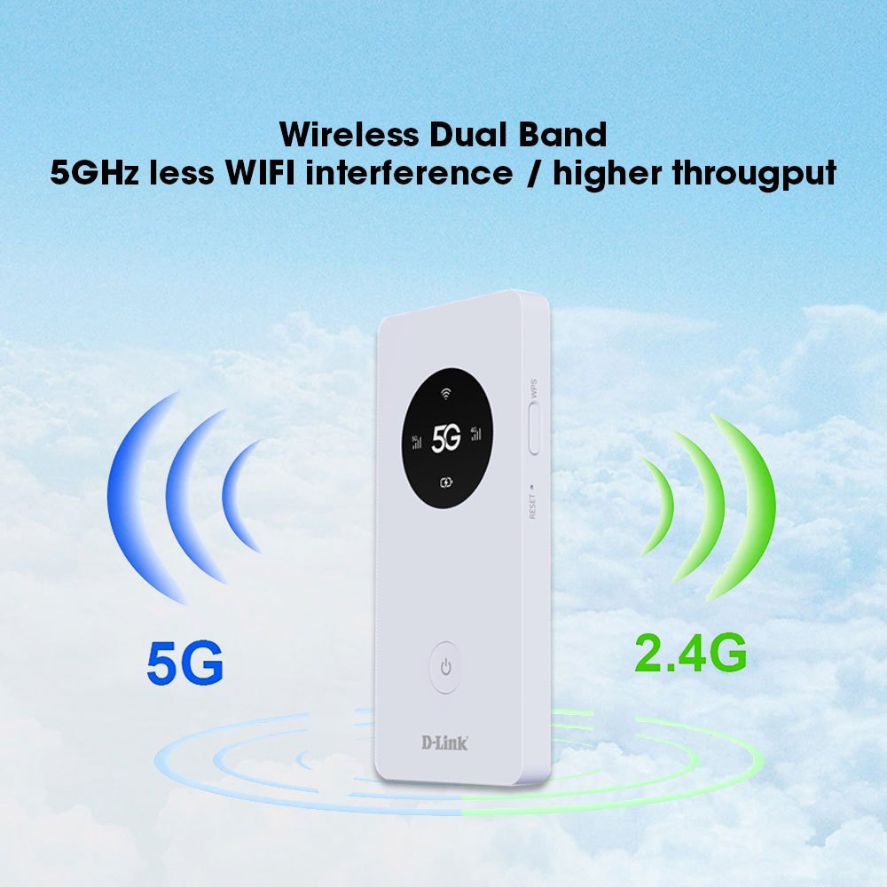 เร้าเตอร์ใส่ซิม D-Link (DWR-U2000) 5G/4G/LTE Pocket Dual Band Wifi Router- รับประกัน 3 ปี