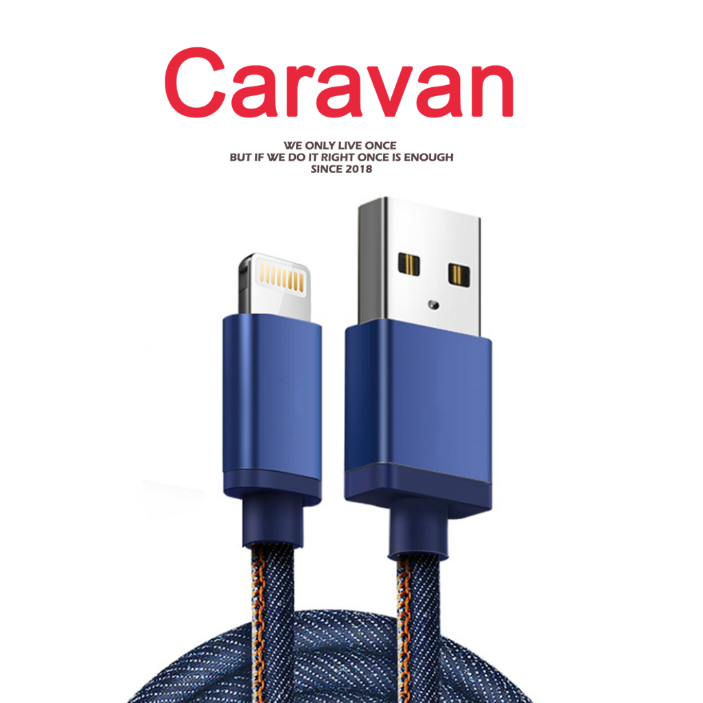 Caravan Crew สายชาร์จ 1M ไอโฟน 7 Plus 8 6 6s X XS XR MAX 11 PRO 12 MINI 13 cable