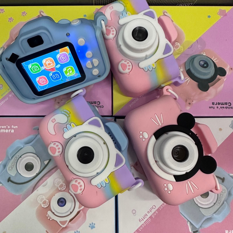 พร้อมส่ง🇹🇭 กล้องดิจิทัล ขนาดเล็ก หน้าจอ IPS 2.0 นิ้ว แบตเตอรี่ในตัว กรอบรูปน่ารัก พร้อมสายคล้องคอ สําหรับเด็ก รุ่นX6S X8