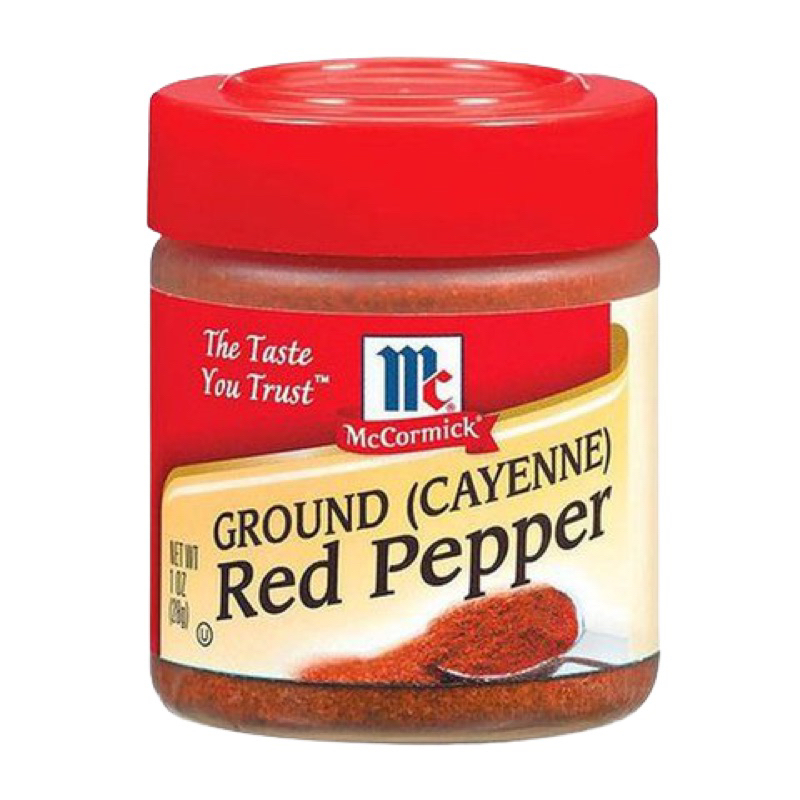 แพ็คเกจใหม่ รูปสุดท้ายนะคะ mccormick ground cayenne red pepper 28g. (ใหม่32ก.)แม็คคอร์มิคพริกคาเยนแดงป่นนำเข้า