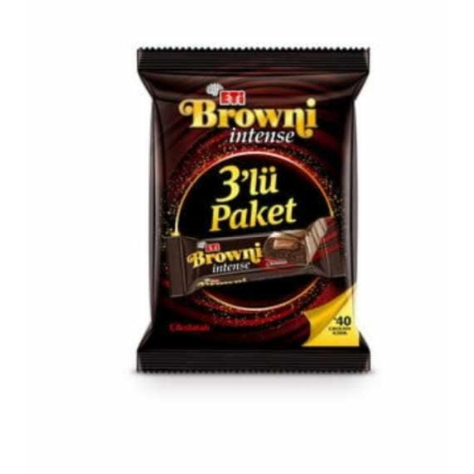 (พร้อมจัดส่ง) ขนมจากตุรกี แบรนด์ Eti Browni İntense มีจำนวน 3 ชิ้น