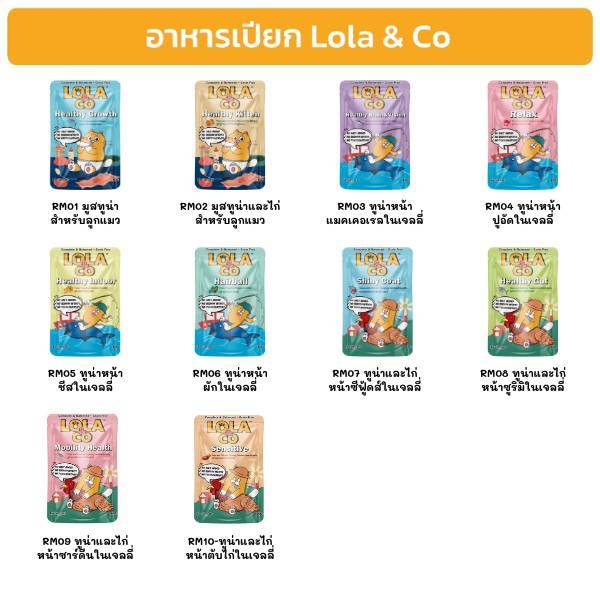 12 ซอง LOLA&CO อาหารเปียกแมว โภชนาการครบถ้วน