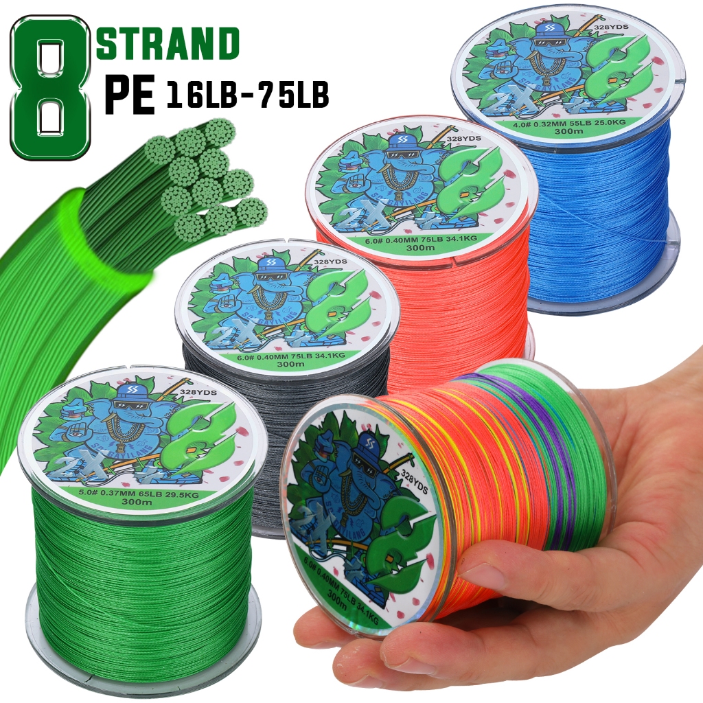 Sougayilang 100M/300M สายถักคอมโพสิต PE X8 เส้นถักสายการประมงที่มีความแข็งแรงสูงทนต่อการสึกหรอทนต่อรอยขีดข่วนแข็งแรงมาก