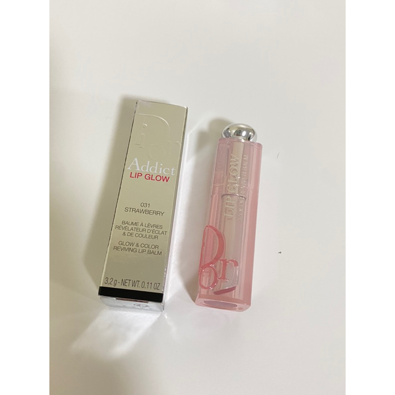 มีโค้ดลด (New/พร้อมส่ง) Dior Lip Glow สี 031 strawberry พี่จีซู