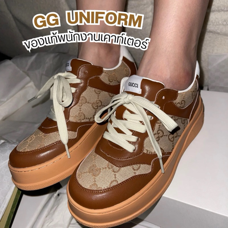 รองเท้าผ้าใบ G G  เป็นUniform ของแท้  size 38 พนักงานเคาท์ มี Uniform ด้านในรองเท้าค่ะ
